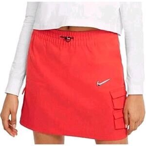 NIKE Sportswear Swoosh Womens XS Utility Cargo Skirt Light Crimson Athletic NWT